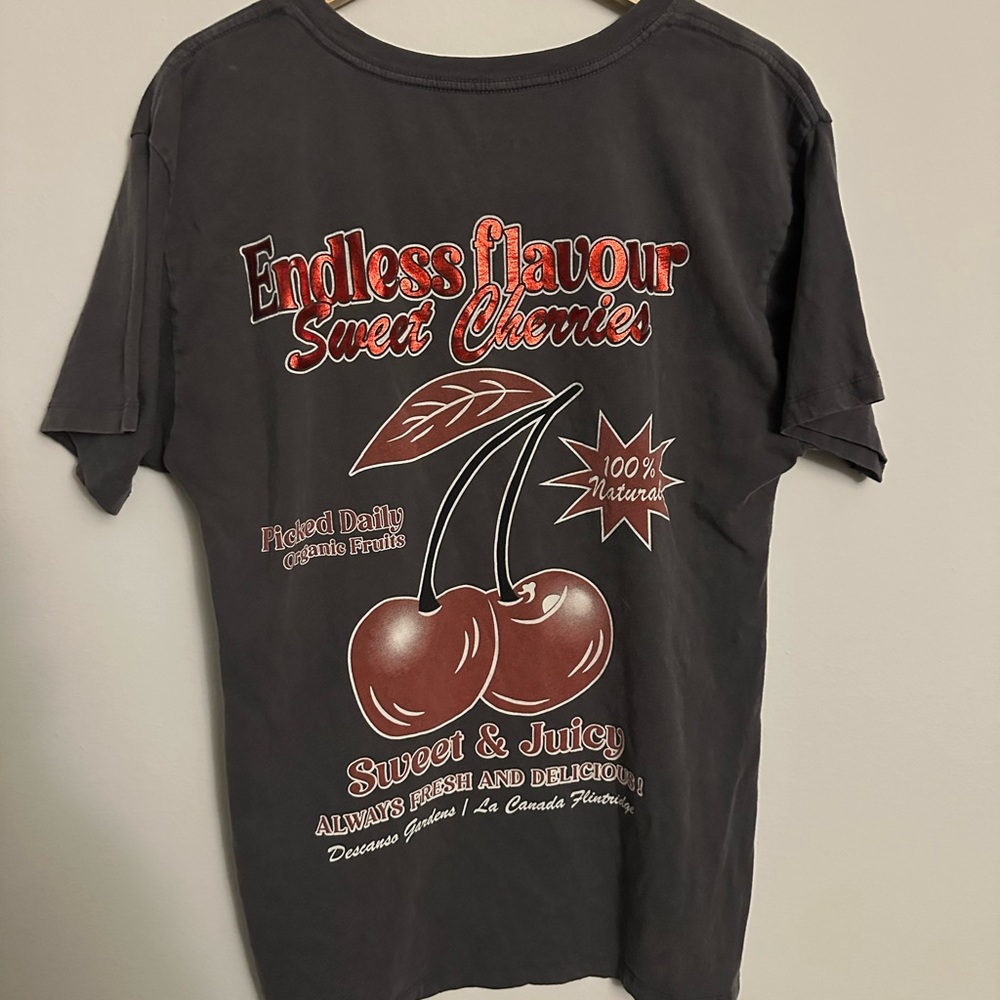 Sweet Cherries Graphic Tee - Black